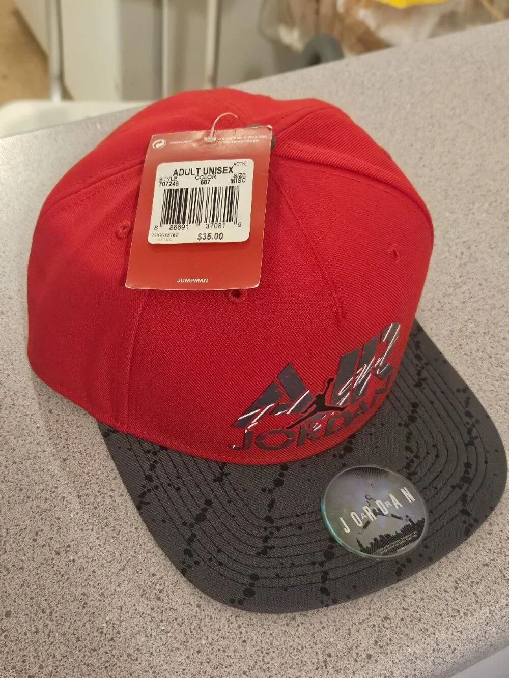 Air Jordan Flight Hat Men Red Gray Jumpman Snap Back Cap New